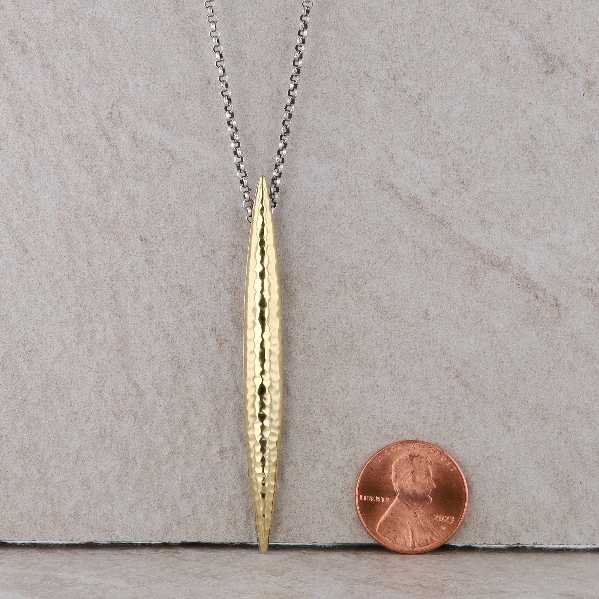 John Hardy Sterling Silver & 18K Yellow Gold Classic Chain Spear Pendant Necklac