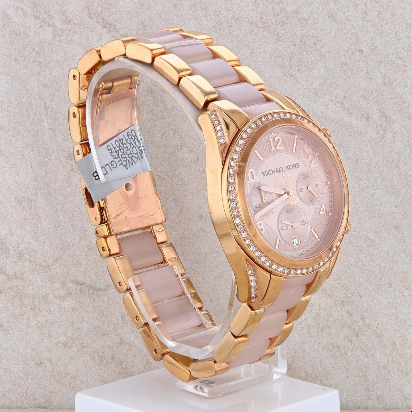 Michael Kors &#39;Blair&#39; Rose Tone Acetate Ladies Watch #MK5943