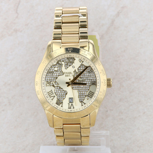 Michael Kors "Layton"; Ladies Yellow-Tone Watch #MK5959