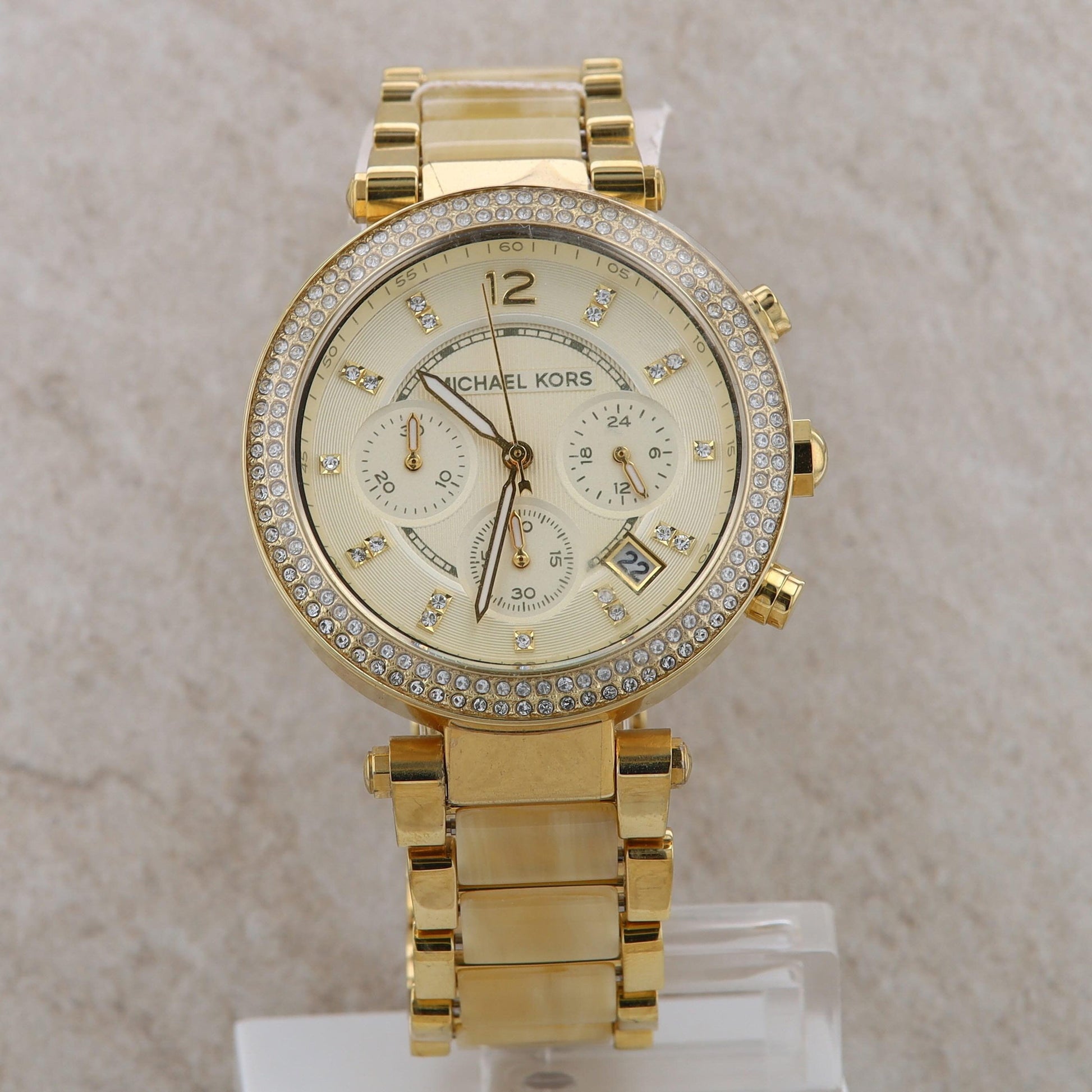 Michael Kors "Parker" Yellow Tone Acetate Ladies Watch #MK5632