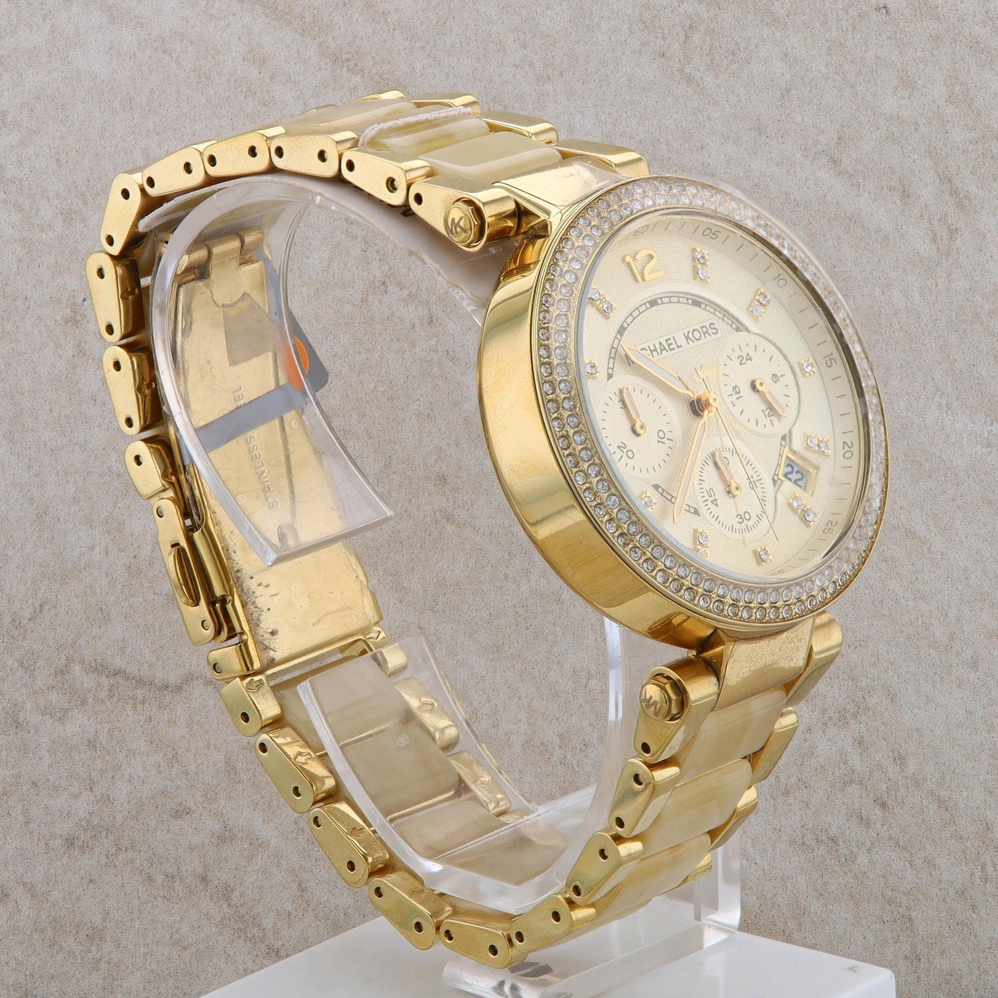 Michael Kors "Parker" Yellow Tone Acetate Ladies Watch #MK5632
