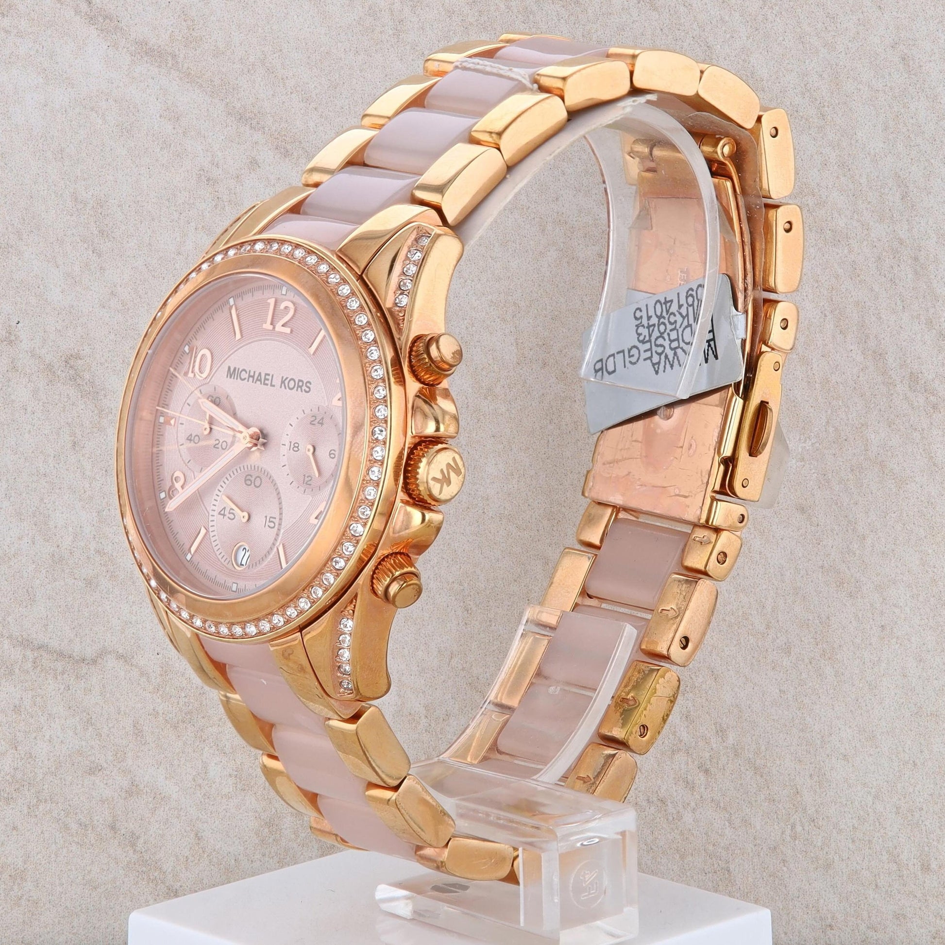 Michael Kors 'Ritz' Rose-Tone Acetate Ladies Watch #MK6493