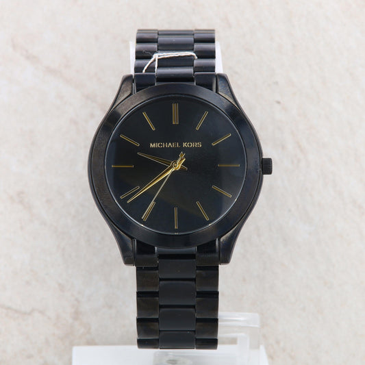Michael Kors "Slim Runway" Black-Tone Ladies Watch #MK3221