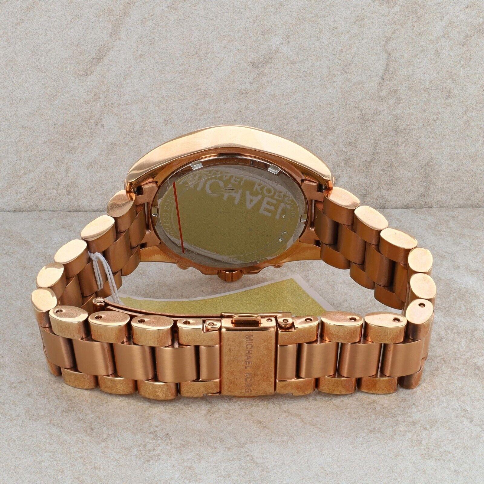 Stainless Steel Rose Gold Tone Michael Kors #MK5799