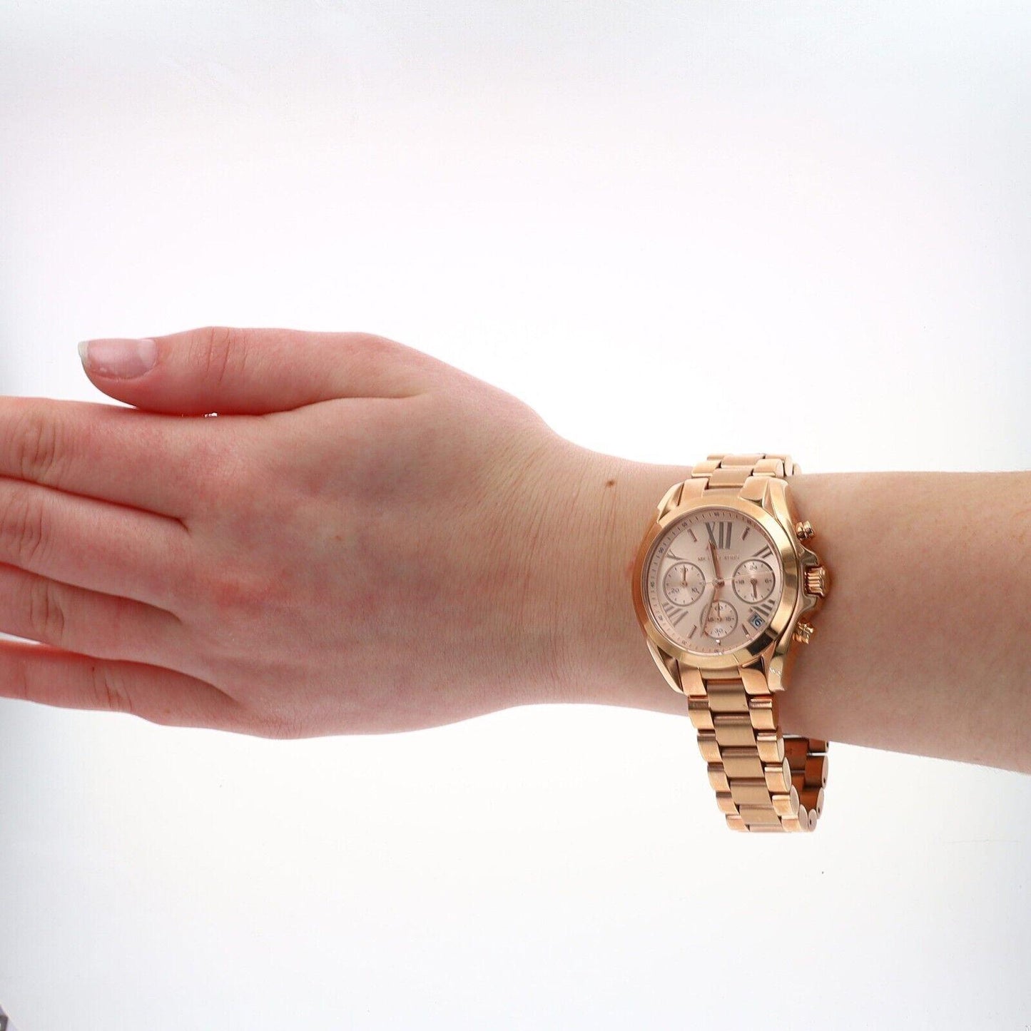 Stainless Steel Rose Gold Tone Michael Kors #MK5799