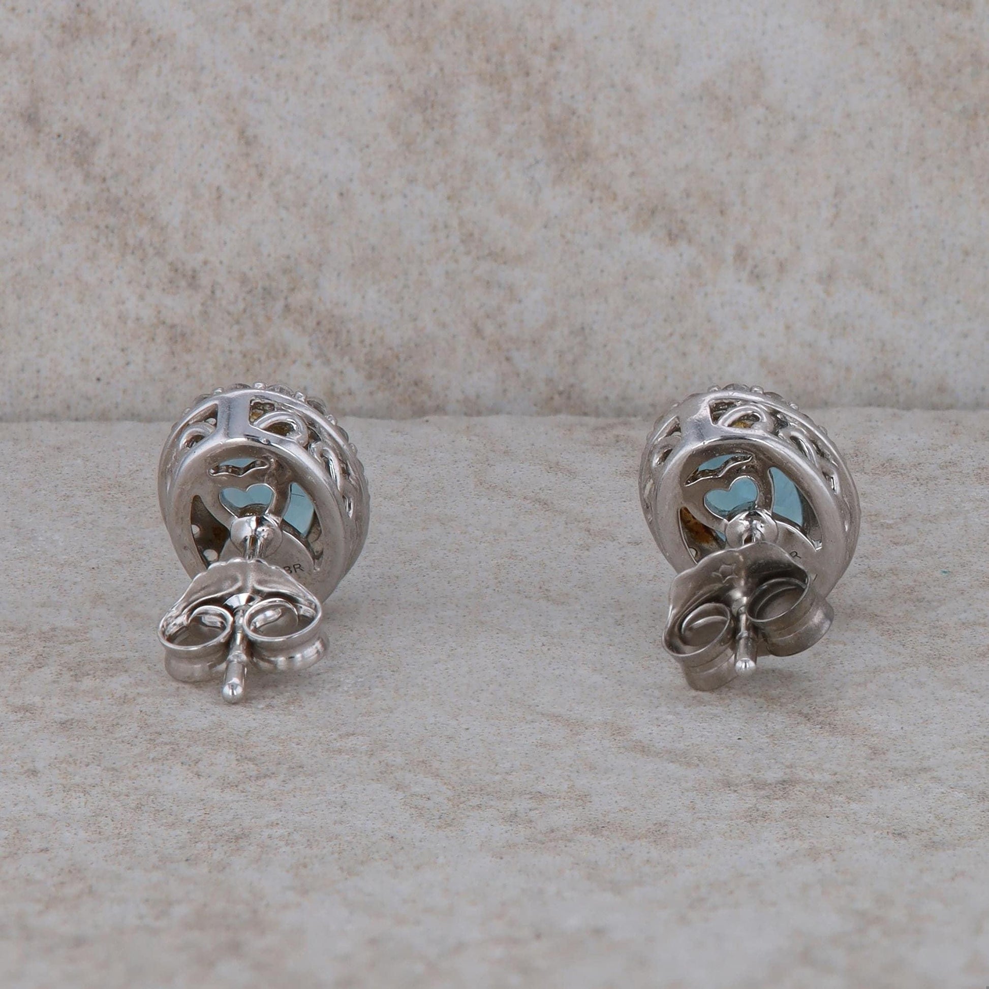 Sterling Silver Blue Topaz Earrings