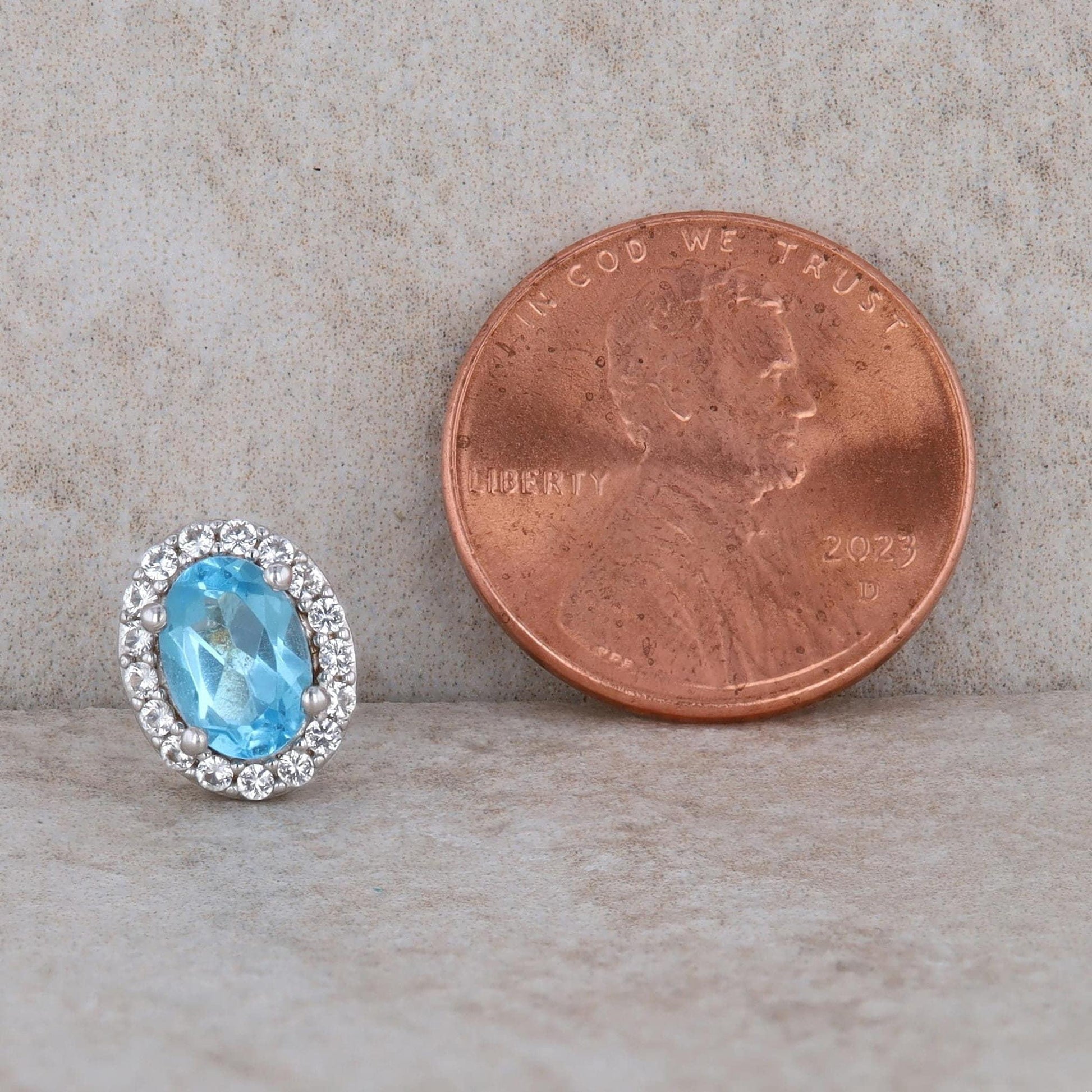 Sterling Silver Blue Topaz Earrings