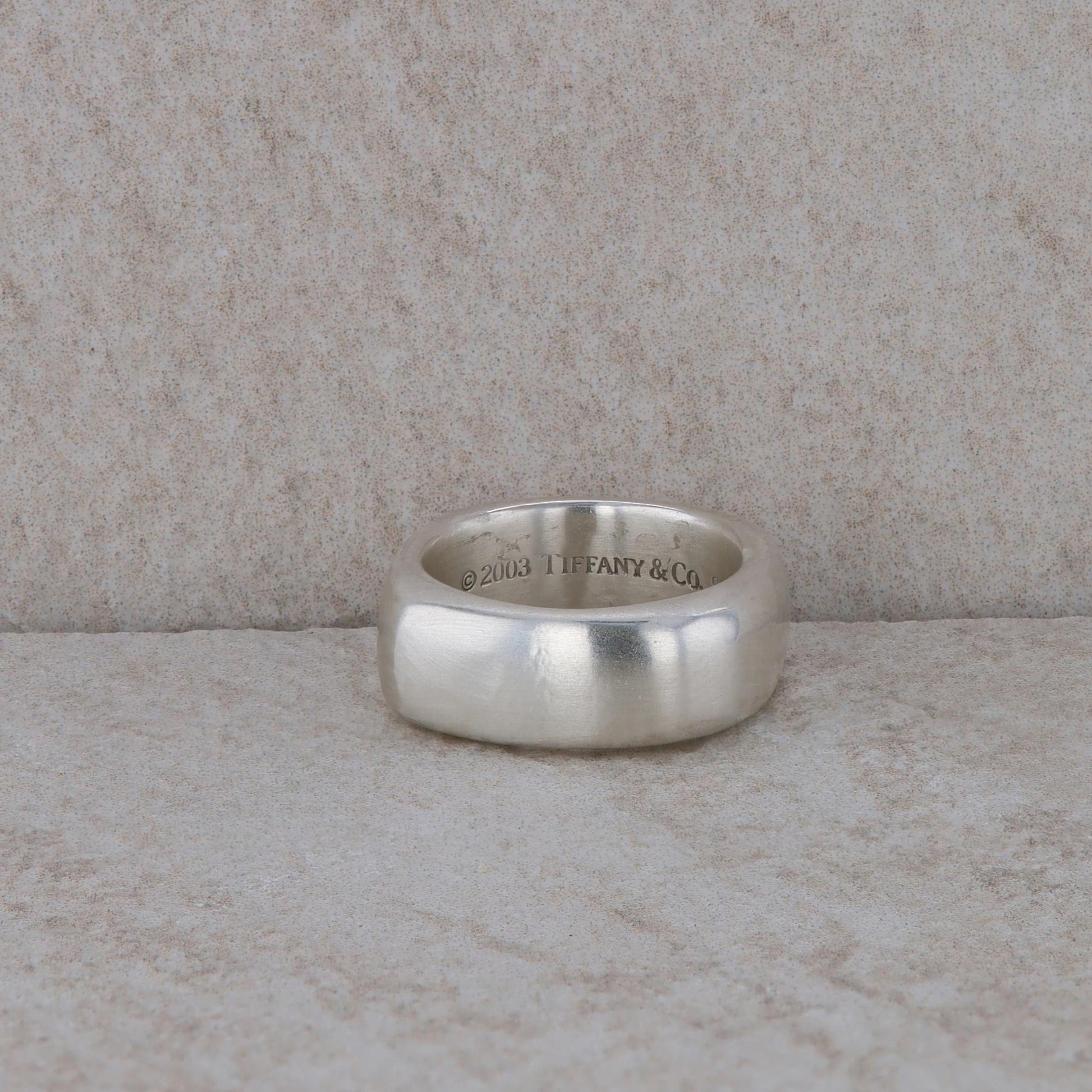Sterling Silver Tiffany and Co Square Statement Ring c. 2003