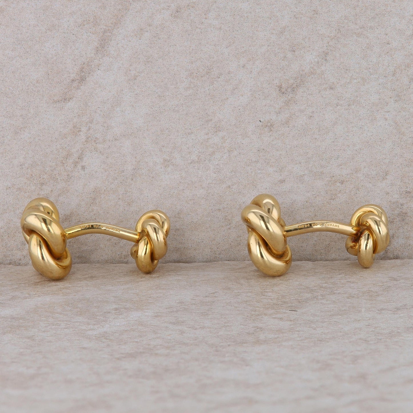 Tiffany & Co 14k Yellow Love Knot Cufflinks