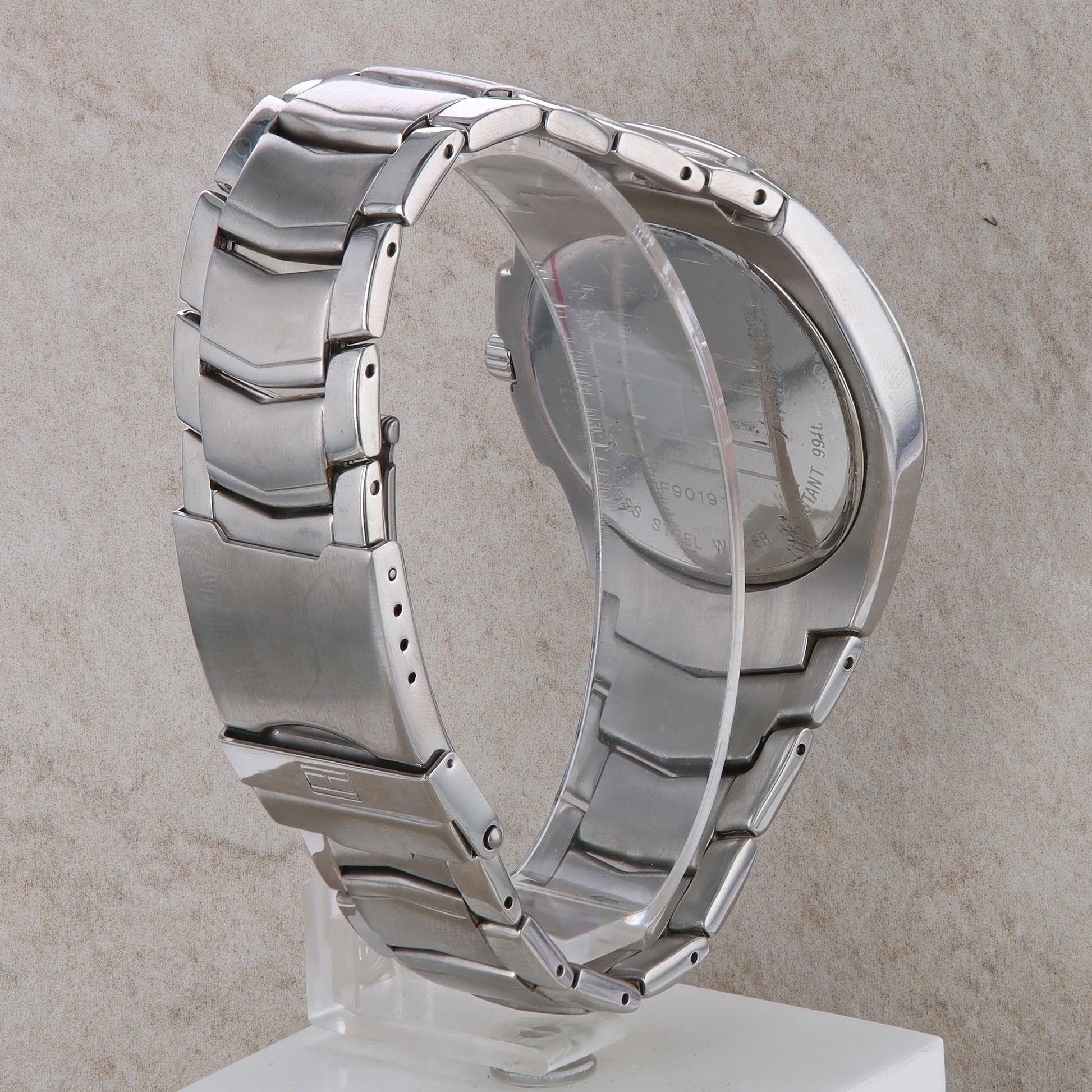 Tommy Hilfiger Men&#39;s Stainless Steel White Dial Watch #F90191