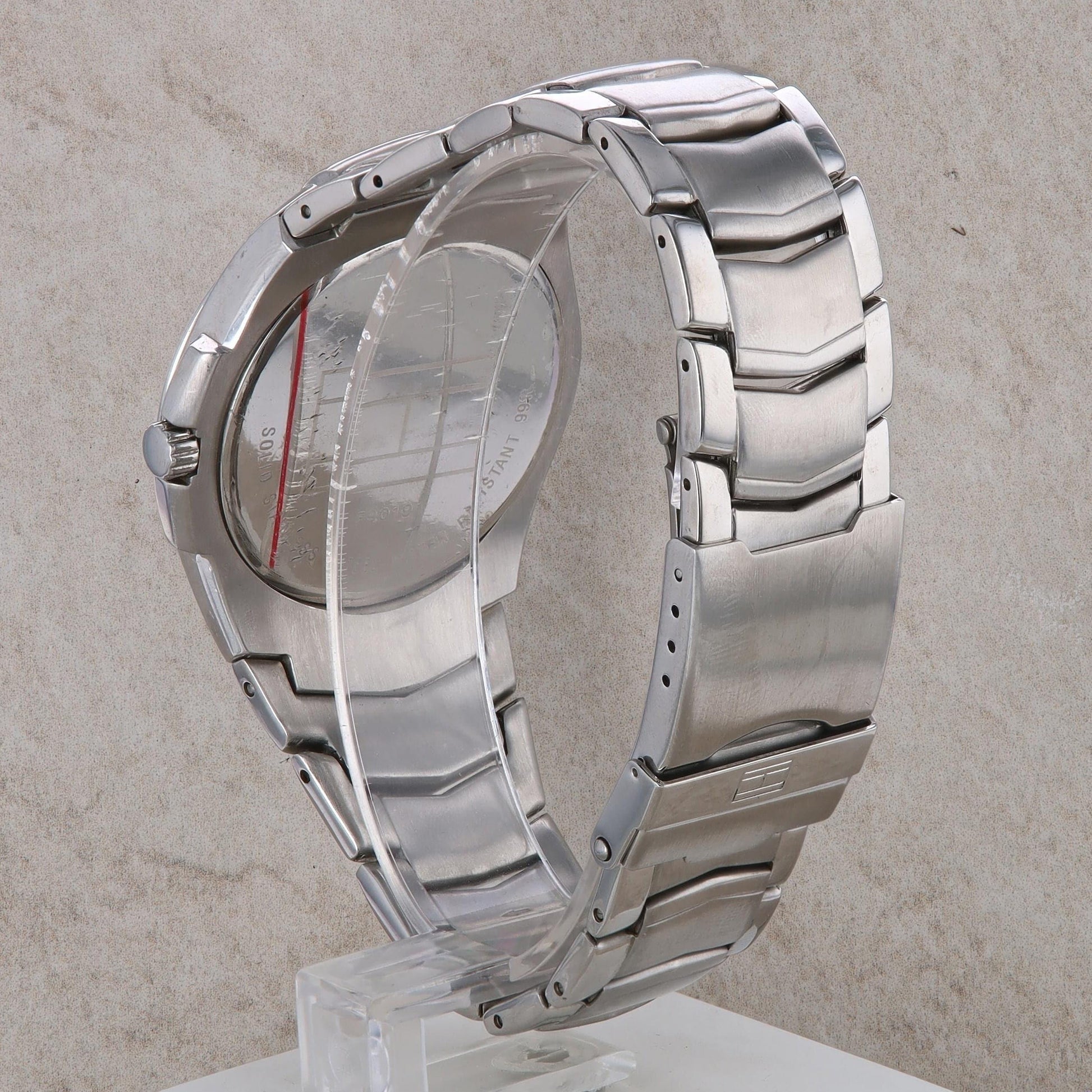 Tommy Hilfiger Men&#39;s Stainless Steel White Dial Watch #F90191