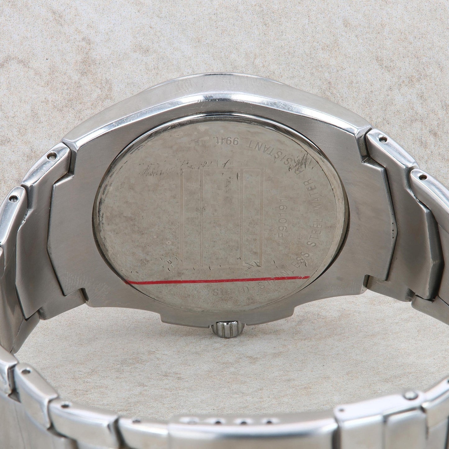 Tommy Hilfiger Men&#39;s Stainless Steel White Dial Watch #F90191