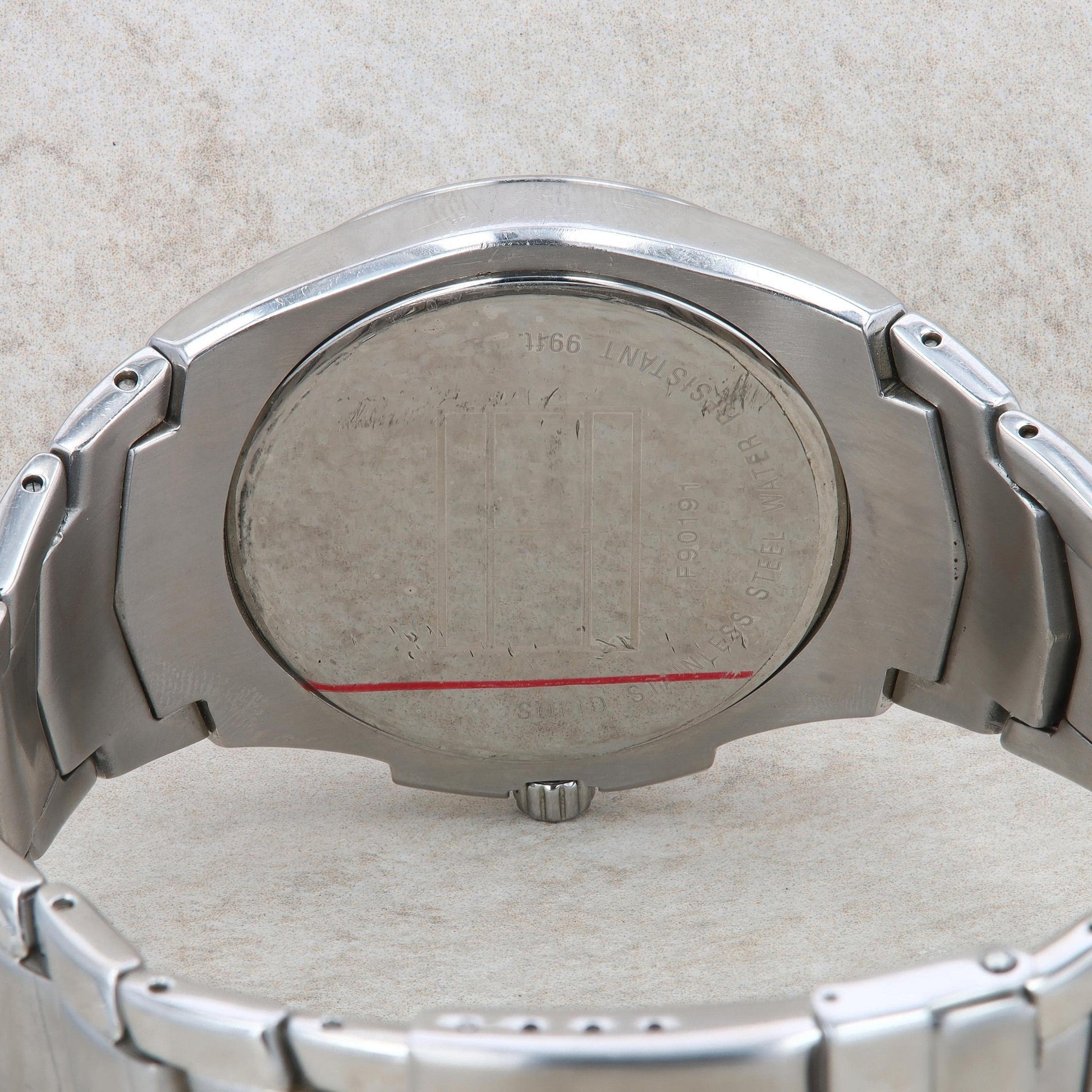 Tommy Hilfiger Men&#39;s Stainless Steel White Dial Watch #F90191