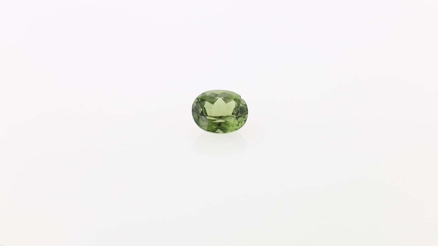 Green Tourmaline Oval 10.26mm x 8.58mm 3.30ct Loose