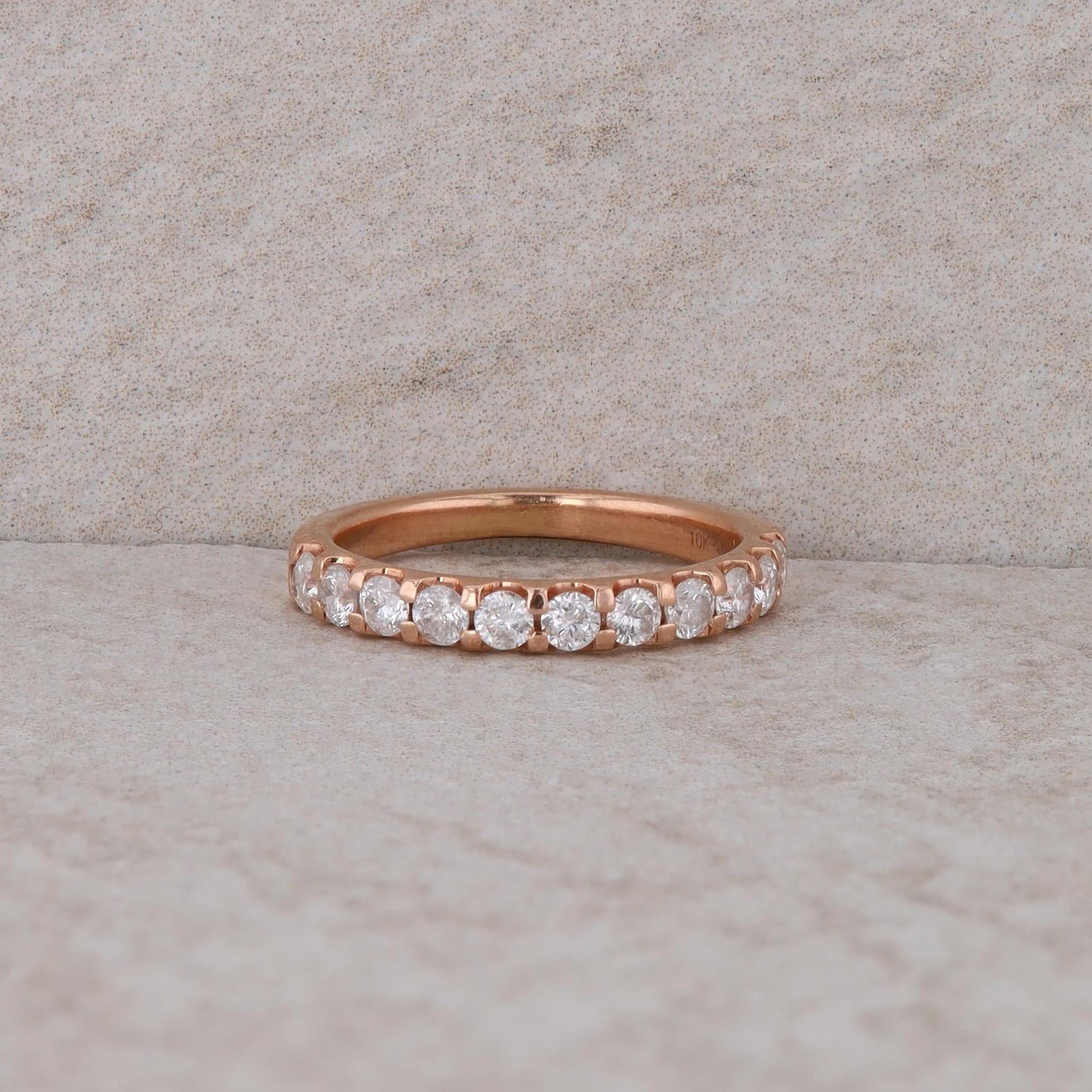 10k Rose Gold Diamond Band