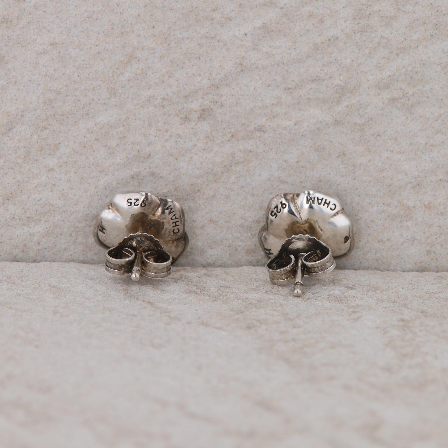 Sterling Silver Chamilia Flower Rose Stud Earrings