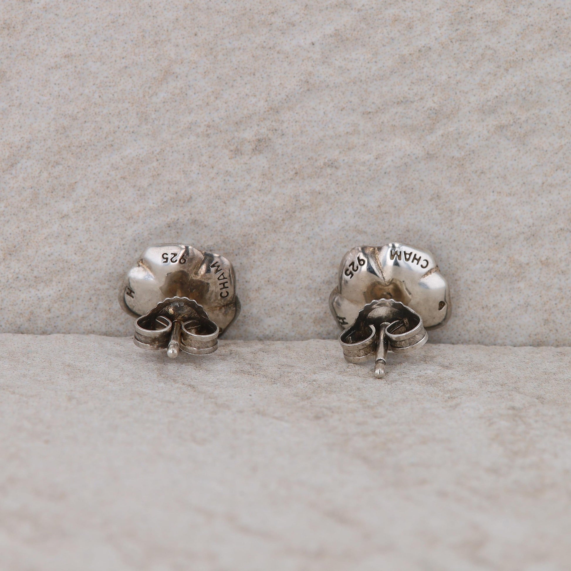 Sterling Silver Chamilia Flower Rose Stud Earrings