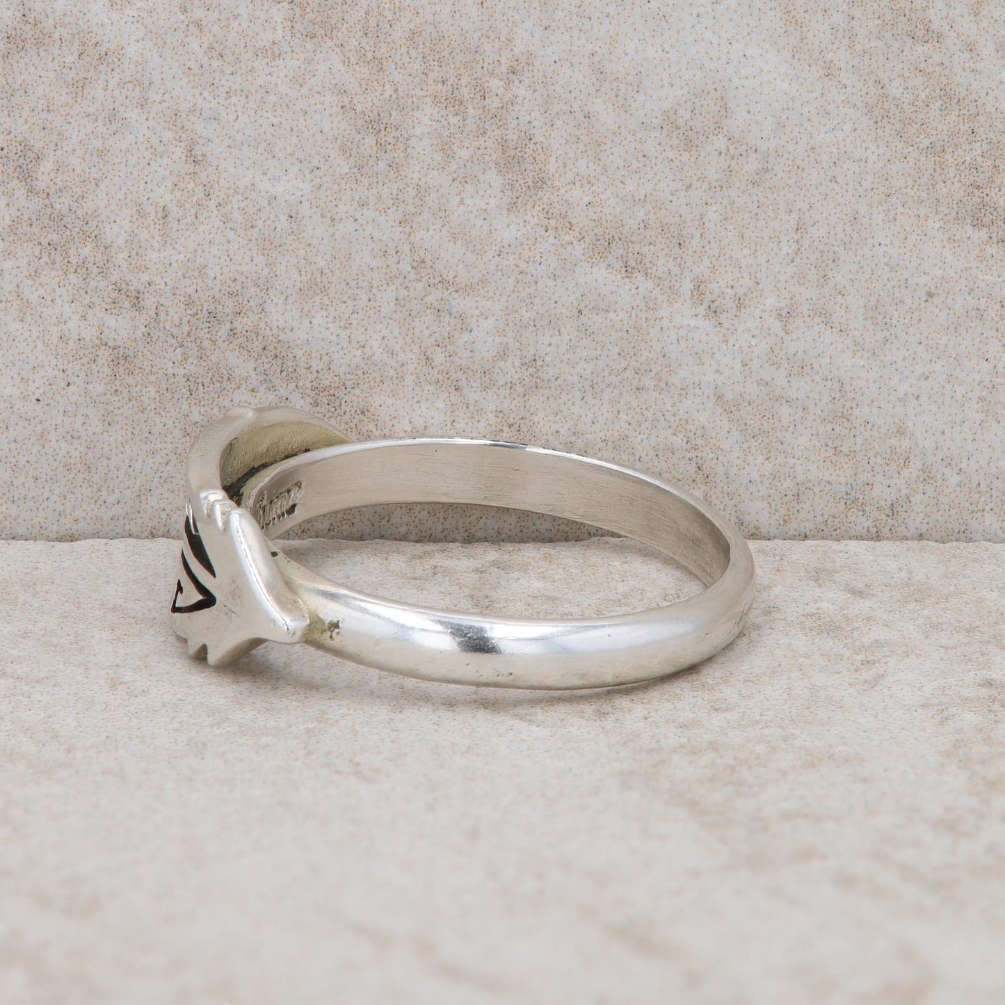 Sterling Silver Raymond Coriz Hopi Style Stackable Ring