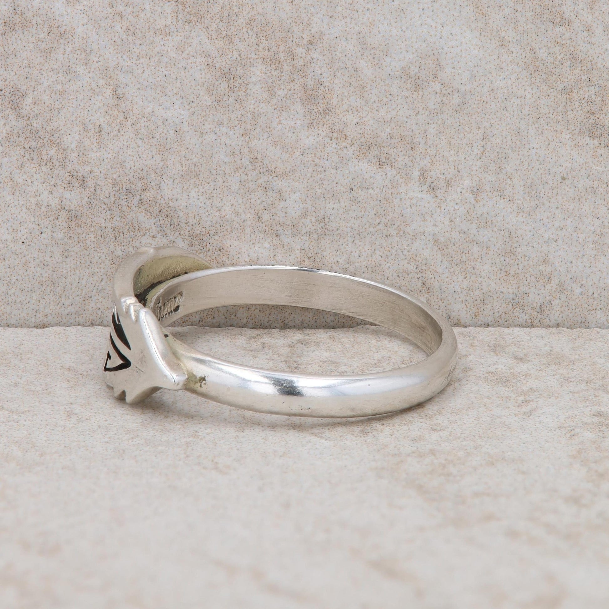 Sterling Silver Raymond Coriz Hopi Style Stackable Ring