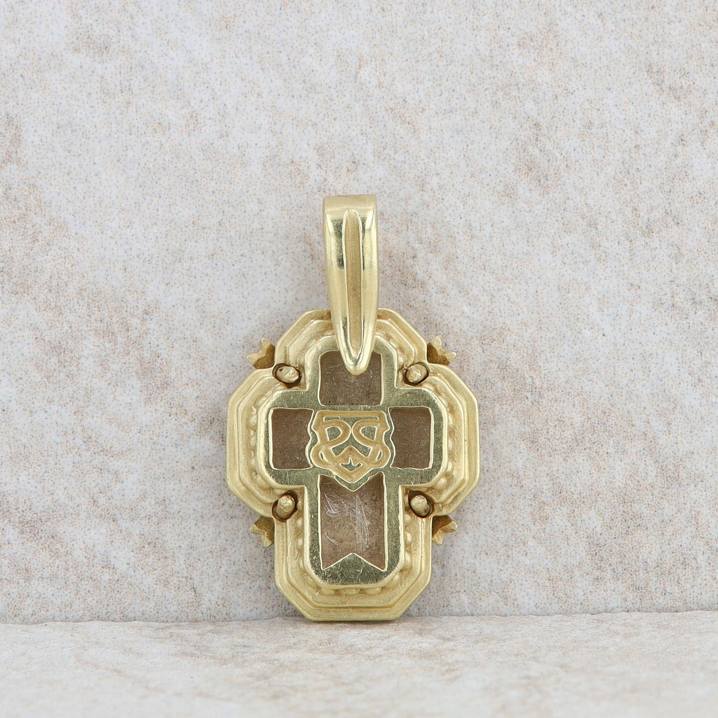 Slane and Slane Sterling Silver and 18k Yellow Gold Cross Enhancer