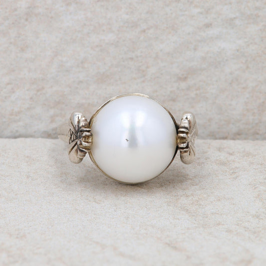 Slane and Slane Sterling Silver Bee Freshwater Cultured Pearl Ring