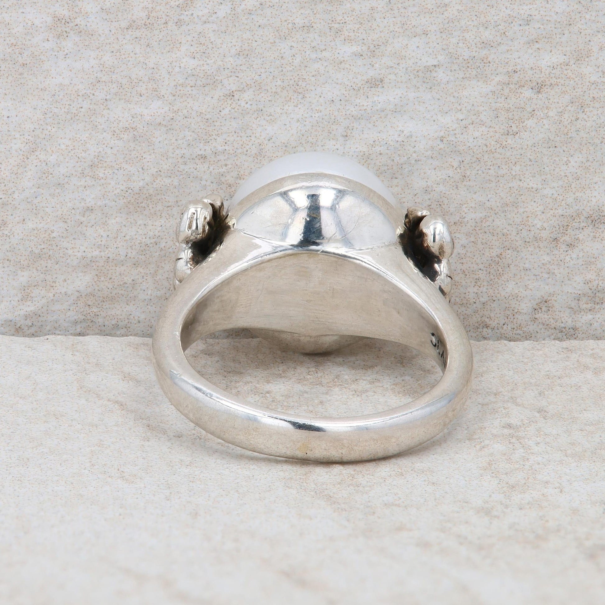 Slane and Slane Sterling Silver Bee Freshwater Cultured Pearl Ring