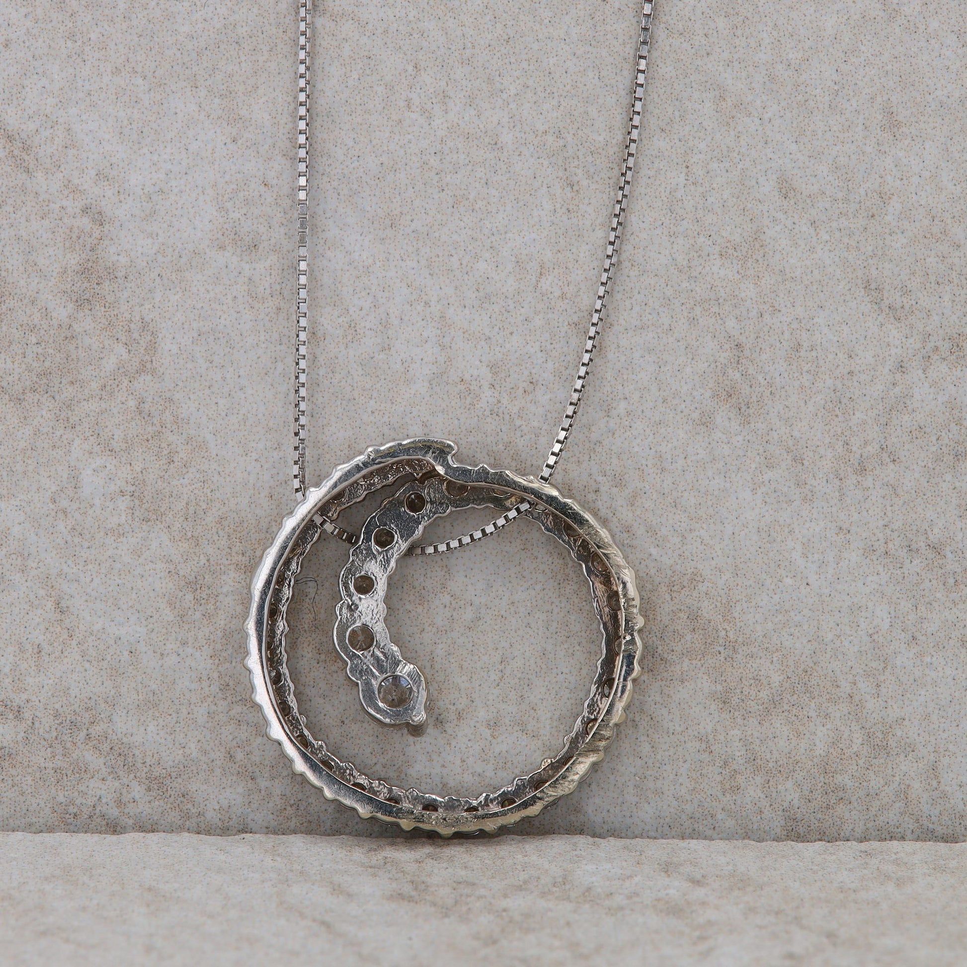 18k White Gold Diamond Journey Necklace