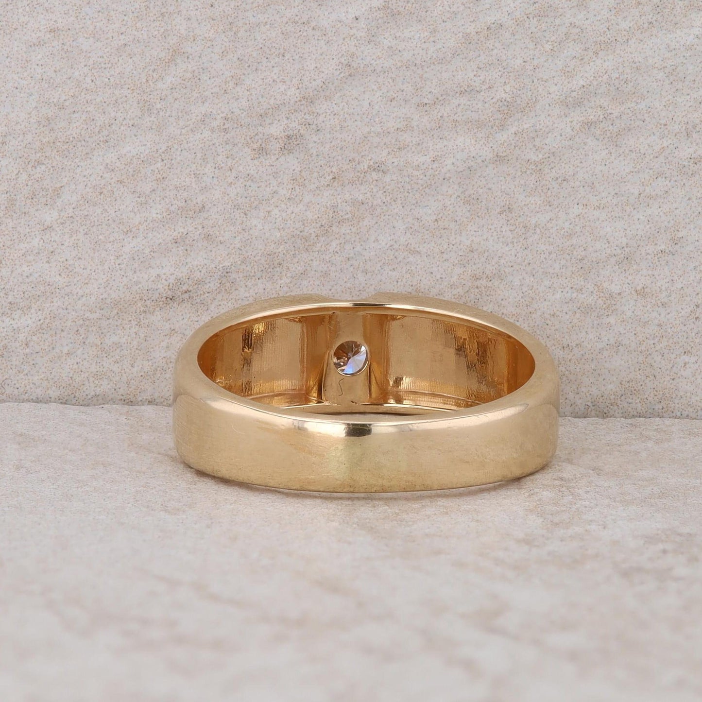 14K Yellow Gold Diamond IB Goodman Men's Ring