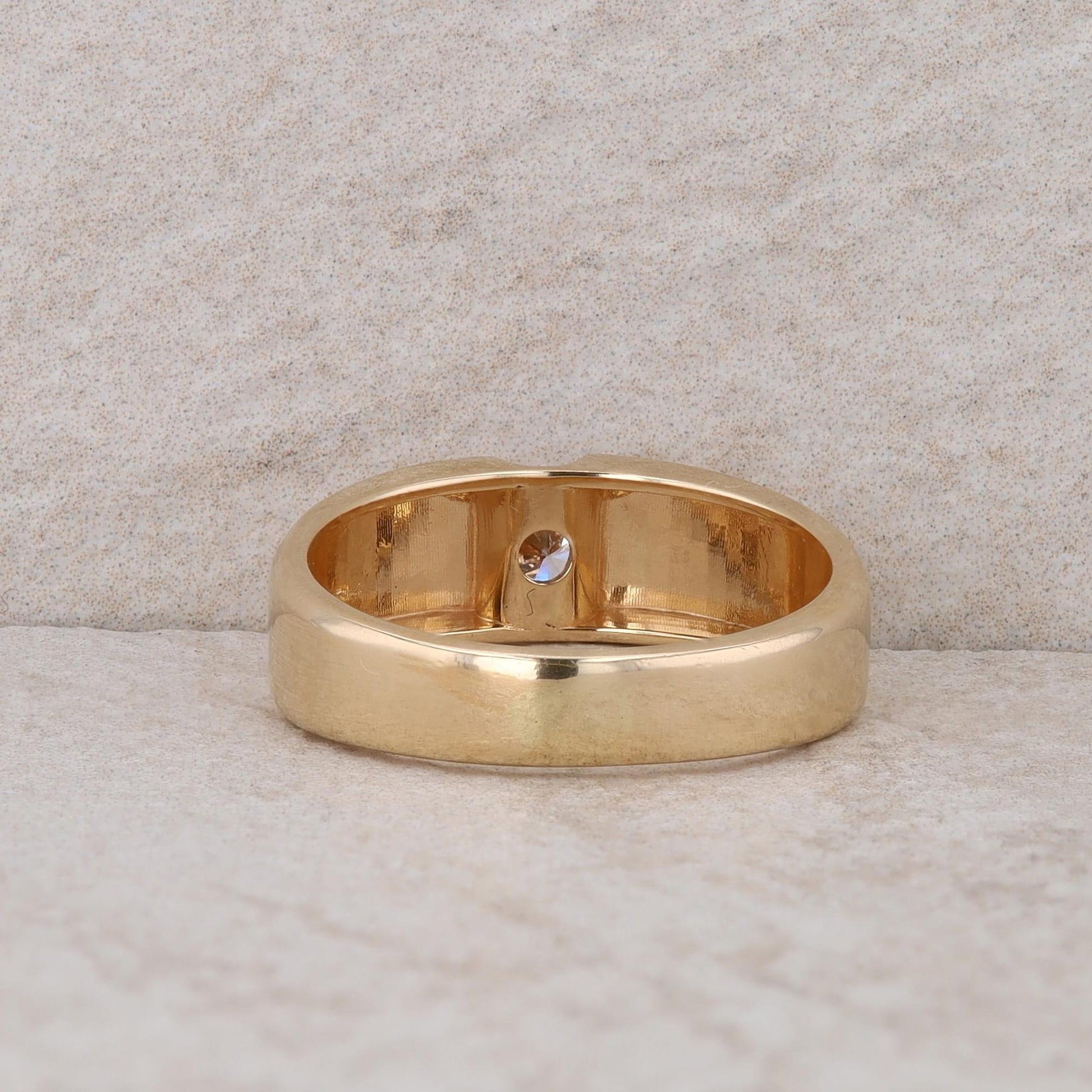 14K Yellow Gold Diamond IB Goodman Men's Ring